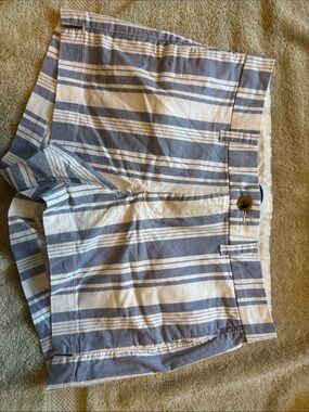 Old Navy Blue and White Striped Women’s Bermuda Shorts